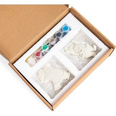 10 Pcs Set Christmas Ceramics To Paint, Ready-to-paint Kit For Kids Holiday Diy