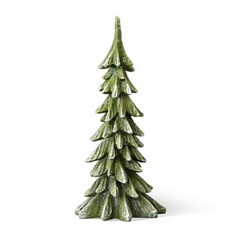 Glitzhome 14.75" H Resin Mini Table Tree, Artificial Christmas Trees for Party Desktop Decoration