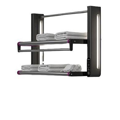 Towel Warmer, Wall Mounted Heated Towel Rack With Built-in Timer, Adjustable Temperature