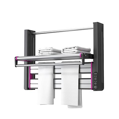 Towel Warmer, Wall Mounted Heated Towel Rack With Built-in Timer, Adjustable Temperature