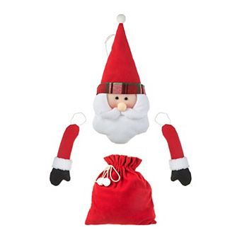 Glitzhome 20"h Christmas Fabric Santa Ornament