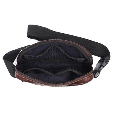 Polaris Leather Fanny Bag - Dark Brown