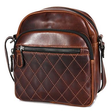 Ascend Quilted Leather Messenger Bag