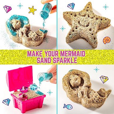 Mermaid Sensory Sand Kit, 2lbs Moldable Play Sand For Kids Aged 3 & Above