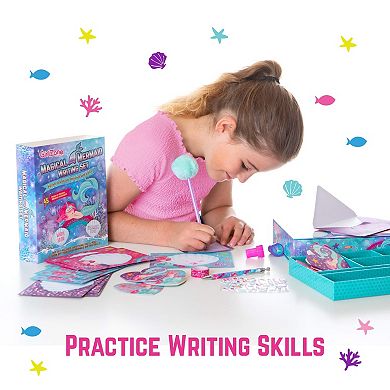 Mermaid Stationary 45 Piece Writing Kit With Envelopes, Paper, Cards And More