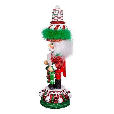 Hollywood Nutcracker Kurt Adler Red, White & Green Candy Tower Hat Nutcracker Floor Decor