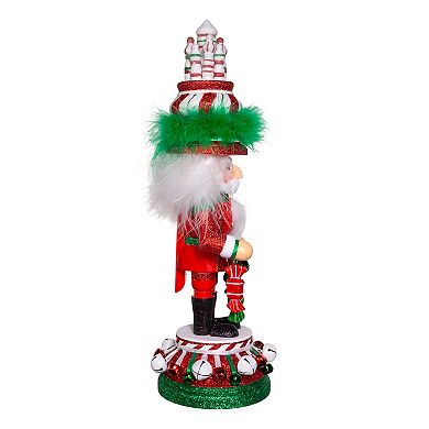 Hollywood Nutcracker Kurt Adler Red, White & Green Candy Tower Hat Nutcracker Floor Decor