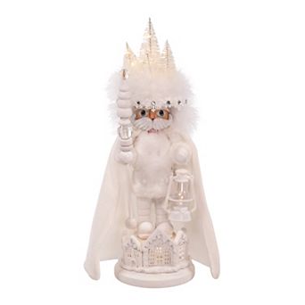 Hollywood Nutcracker Kurt Adler White Winter LED Hat Nutcracker Floor Decor