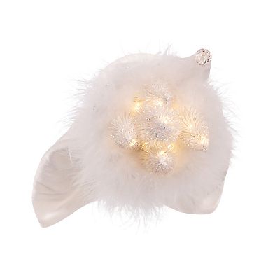 Hollywood Nutcracker Kurt Adler White Winter LED Hat Nutcracker Floor Decor