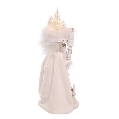 Hollywood Nutcracker Kurt Adler White Winter LED Hat Nutcracker Floor Decor