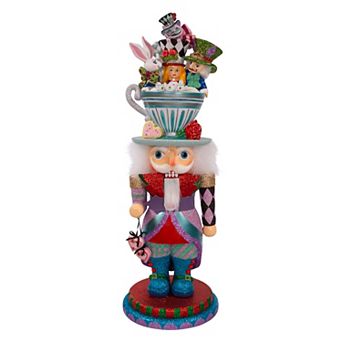 Hollywood Nutcracker Kurt Adler Alice Teacup Party Hat Nutcracker Floor Decor