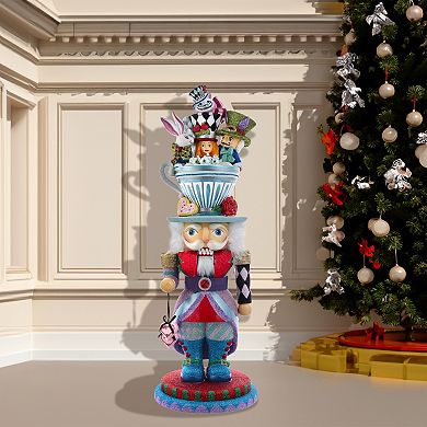 Hollywood Nutcracker Kurt Adler Alice Teacup Party Hat Nutcracker Floor Decor