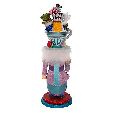 Hollywood Nutcracker Kurt Adler Alice Teacup Party Hat Nutcracker Floor Decor