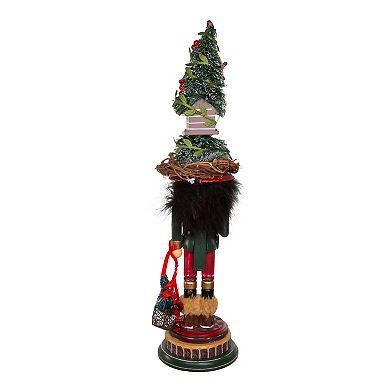 Hollywood Nutcracker Kurt Adler Cardinal in Tree Hat Nutcracker Floor Decor