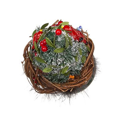 Hollywood Nutcracker Kurt Adler Cardinal in Tree Hat Nutcracker Floor Decor