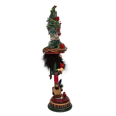 Hollywood Nutcracker Kurt Adler Cardinal in Tree Hat Nutcracker Floor Decor