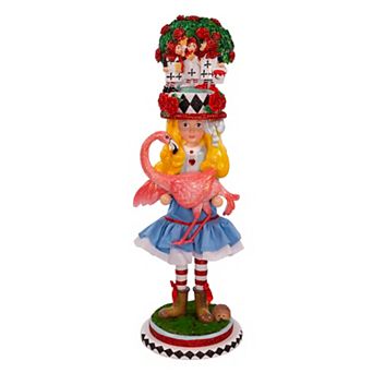 Hollywood Nutcracker Kurt Adler Alice with Flamingo Nutcracker Floor Decor