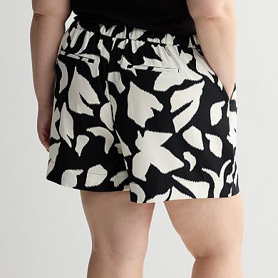 Plus Size Nine West Pull-On Easy Shorts
