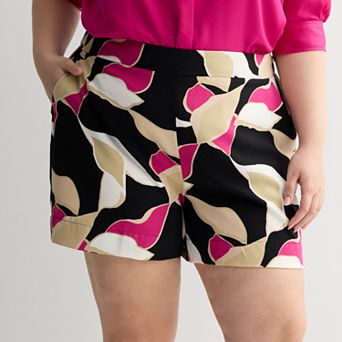 Plus Size Nine West Pull-On Easy Shorts
