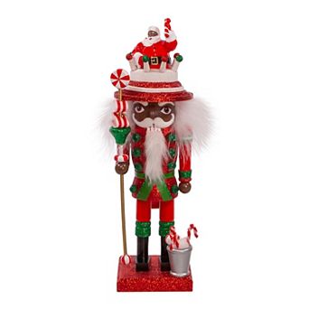Kurt Adler 10 in Hollywood Black Santa Hat Nutcracker