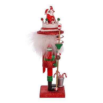 Kurt Adler 10 in Hollywood Black Santa Hat Nutcracker