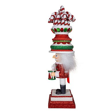 Kurt Adler 16 in Hollywood Nutcrackers Candy Cane Hat Drum Nutcracker