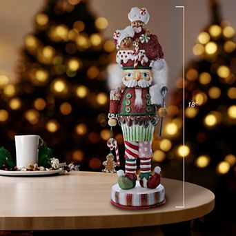 Kurt Adler 18 in Hollywood Nutcrackers Gingerbread Soldier Cupcake Body Nutcracker