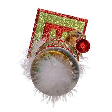 Kurt Adler 21 in Hollywood Nutcrackers Battery-Operated Light Up Animated Musical Snow Globe Hat Soldier Nutcracker