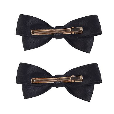 Emberly 2-pk. Black Ribbon Hair Clips