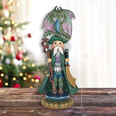 Kurt Adler 18 in Hollywood Nutcrackers Wizard With Dragon Nutcracker
