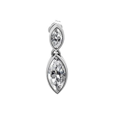 Aleure Precioso Marquise Cubic Zirconia Drop Post Earrings