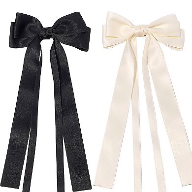 Emberly 2-pk. Black & White Bow Barrette Set