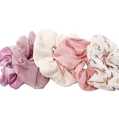 Emberly 5-pack Mulit-Color Floral Scrunchie Set