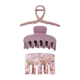 Emberly 3 pk Purple & Pink Tone Claw Clip Set