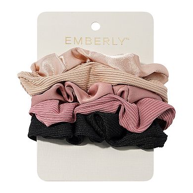 Emberly 5-pack Mulit-Color Scrunchie Set