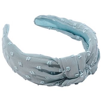 Emberly Blue Butterflies Top Knot Headband
