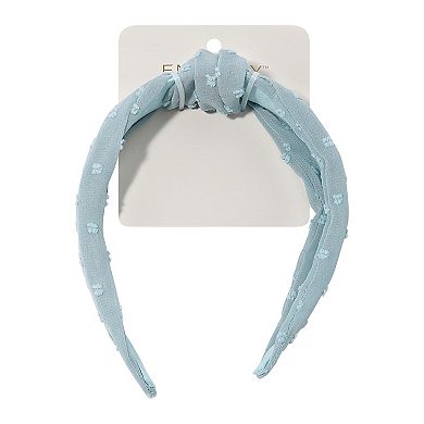 Emberly Blue Butterflies Top Knot Headband