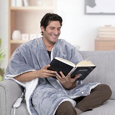 Snuggie Microplush Heated Shawl Wearable Blanket