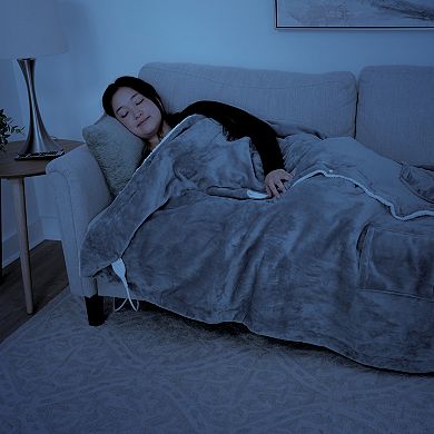 Snuggie Microplush Heated Shawl Wearable Blanket