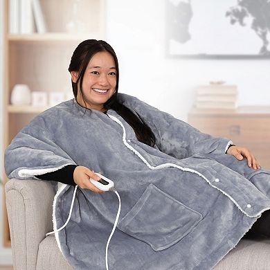 Snuggie Microplush Heated Shawl Wearable Blanket
