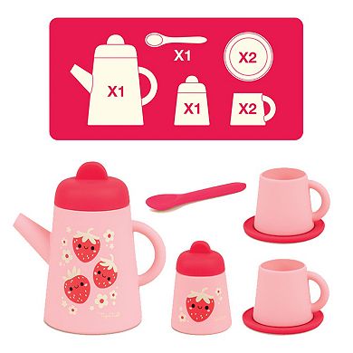 Tiger Tribe: Silicone Tea Set - Strawberry Patch