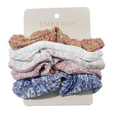 Emberly 5-Pack Multi Color Scrunchie Set