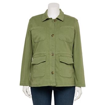 Plus Size LC Lauren Conrad Cinched Waist Cargo Jacket