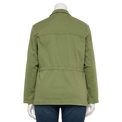 Plus Size LC Lauren Conrad Cinched Waist Cargo Jacket