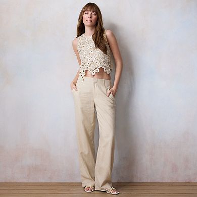 Women's LC Lauren Conrad Drapey Elastic Back Trouser Pants