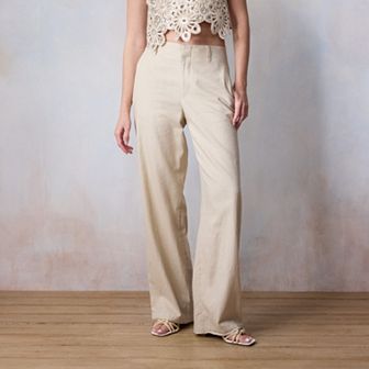 Women's LC Lauren Conrad Drapey Elastic Back Trouser Pants