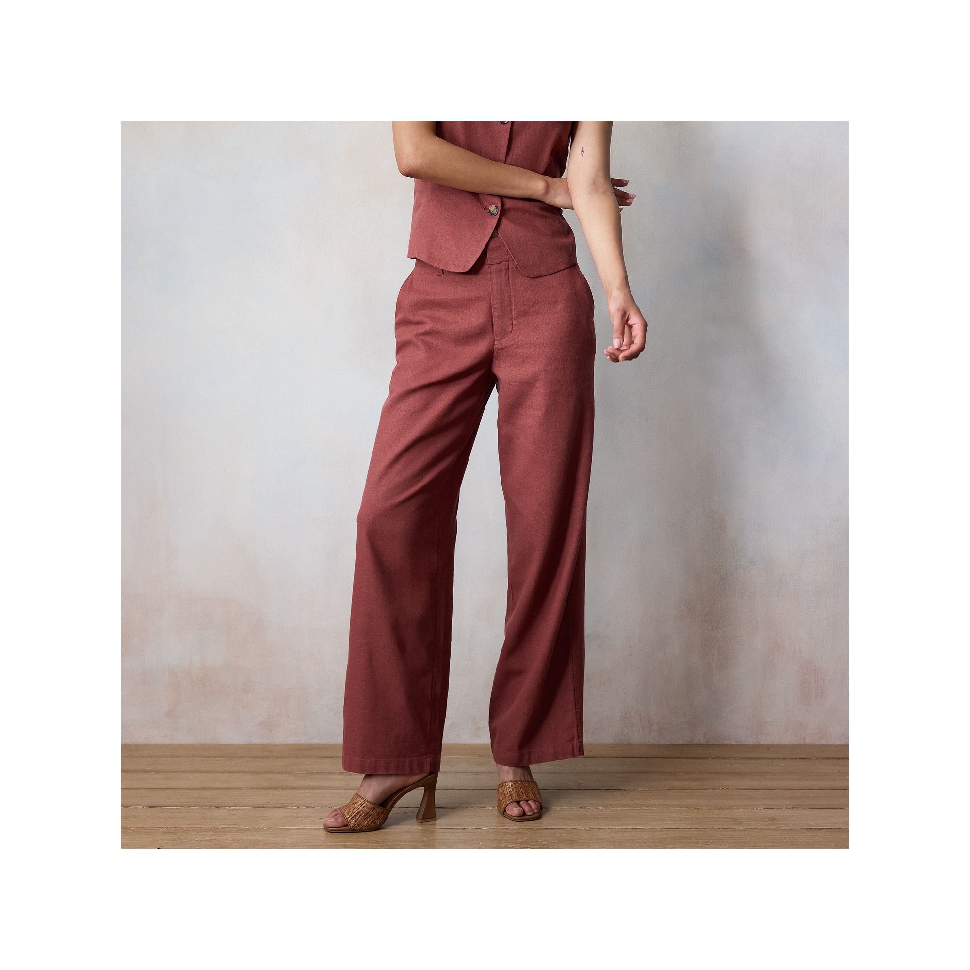 Womens LC Lauren Conrad Drapey Elastic Back Trouser Pants, Size: 0, Brown