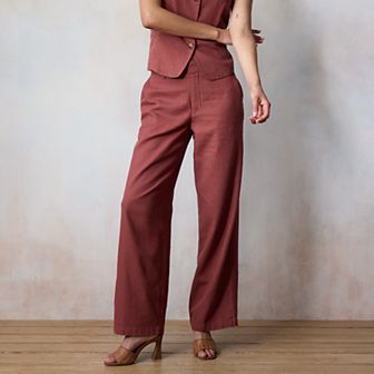 Women's LC Lauren Conrad Drapey Elastic Back Trouser Pants