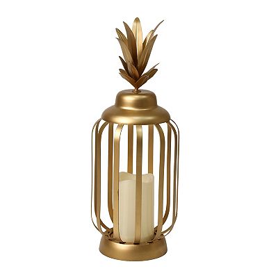 Celebrate Together™ Summer Gold Pineapple Metal Outdoor Lantern