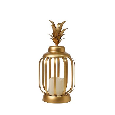 Celebrate Together™ Summer Gold Pineapple Metal Outdoor Lantern